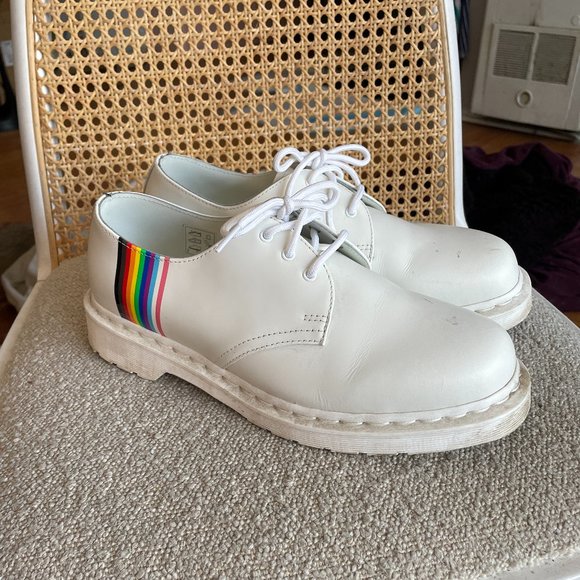 Dr. Martens Rainbow Print Lace-Up Oxfords - Picture 4 of 6
